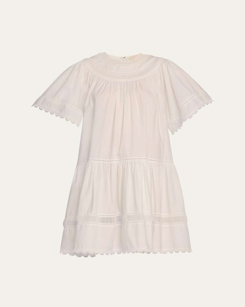 Oumi Cotton Lace Mini Dress
